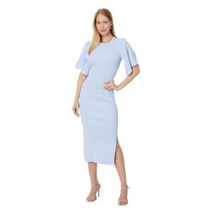 NWT Ted Baker RAELEA Bodycon Midi Dress Light Blue Size 12